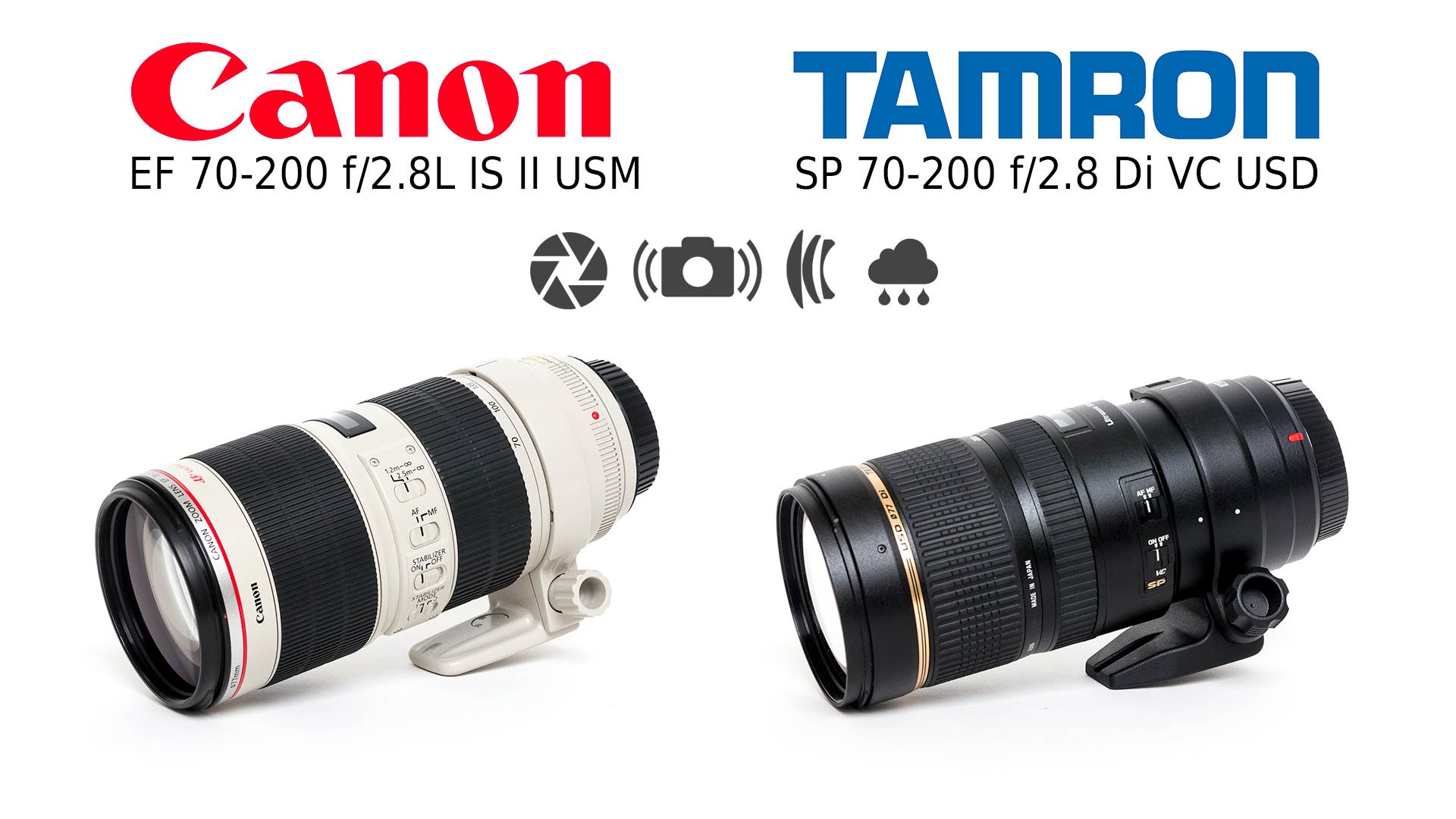 Lens Comparison: Tamron SP 70-200 f/2.8 Di VC USD vs Canon EF 70