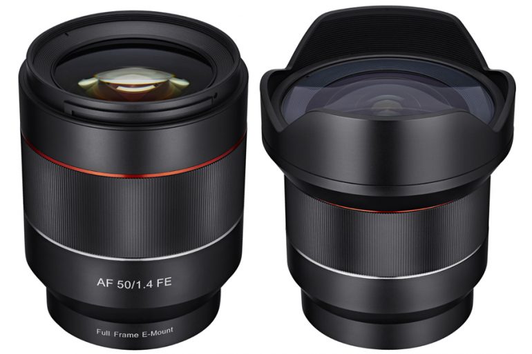 Samyang 50mm f/1.4 and 14mm f/2.8 Autofocus Lenses for Sony